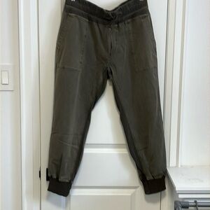 James Perse Mixed Media Olive Jogger Pant